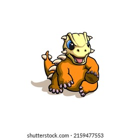 ilustración vectorial de los lindos dinosaurios animales antiguos