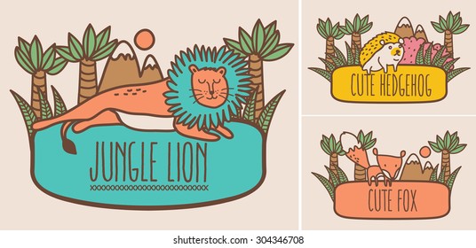 Vector illustration of cute animal