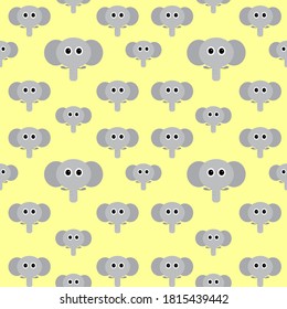 Vector illustration of cute animal face pattern