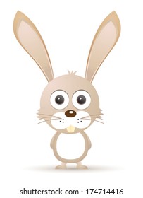 Vector illustration of cute animal. Rabbit
