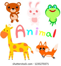 Vector illustration of cute animals
