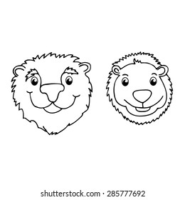 Vector illustration of cute animals. Vector illustration of cartoon bear. Cute wildlife cartoon animals
