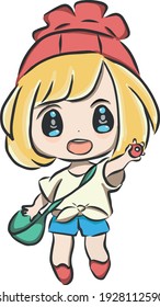 Vector illustration of a cute anime girl in delight emotion
For cutting and decoration. Toping on the cake. Floral topping. Hero for the postcard. T-shirt print. Cute Notebook Stickers	
