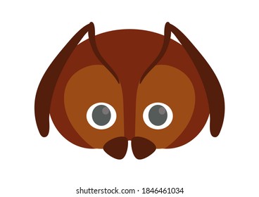 Icono vectorial de hormiga linda. Máscara facial de papel animal para niños.