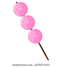 Vector illustration of cute asian yakitori skewer for print ,design, greeting card,sticker,icon.