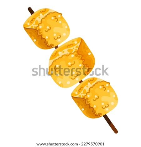Vector illustration of cute asian yakitori skewer for print ,design, greeting card,sticker,icon.
