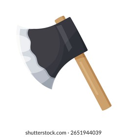Ilustración vectorial de un lindo icono de hacha