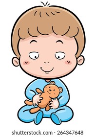 Vector illustration of Cute baby