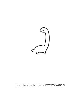 vector illustration of cute baby dino