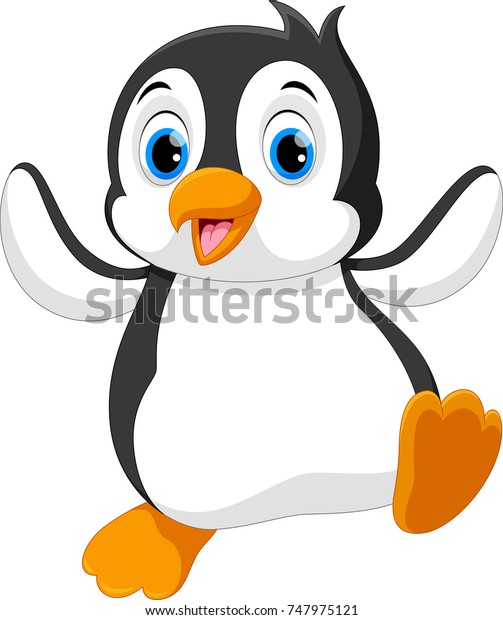 Download Vector Illustration Cute Baby Penguin Cartoon Stock Vector ...