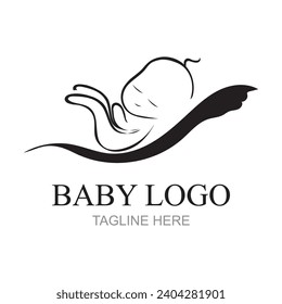 Vector illustration of Cute Baby Smile Logo and symbol perfect for business, industry, shop brands, etc