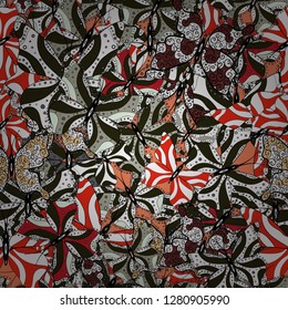 Vector illustration. Cute background for design of fabric, paper, wrappers and wallpaper. Seamless pattern with butterfly on black, white and gray background.