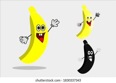 
Vector Illustration of Cute Banana Fruit character