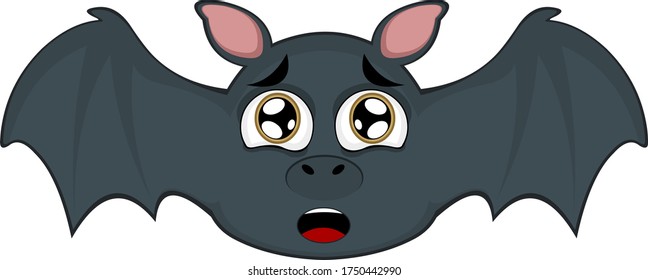 Vector illustration of a cute bat cartoon