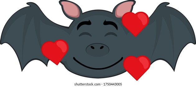 Vector illustration of a cute bat cartoon