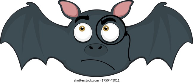 Ilustración vectorial de una tira cómica de murciélago