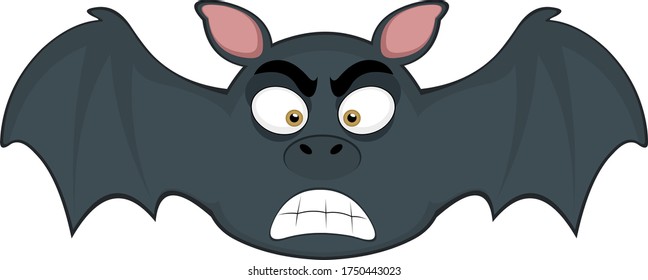 Vector illustration of a cute bat cartoon