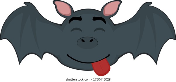 Vector illustration of a cute bat cartoon