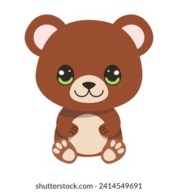 Vector illustration with cute bear