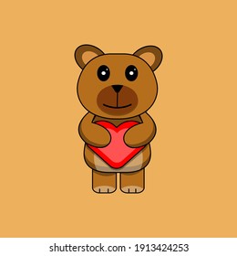 Ilustración vectorial del oso lindo. Puede utilizarse como promoción, folleto, tarjeta de regalo, etc.
