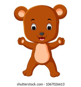 vector illustration of cute bear cartoon
