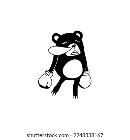 vector illustration of cute bear character
