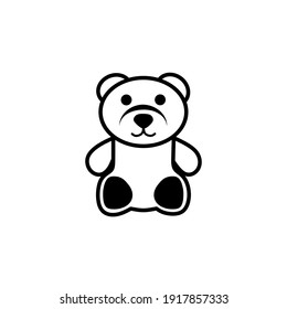 Vector Illustration Of Cute Bear Icon