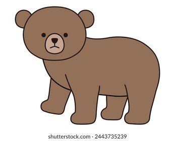 Vector illustration of cute bear. icon, animal