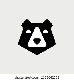 Vector illustration of cute bear logo