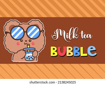 Vector illustration with cute bear rabbit.Trendy flat style print design with wild animal,tshirt shirt childish character for sticker or greeting card eps10