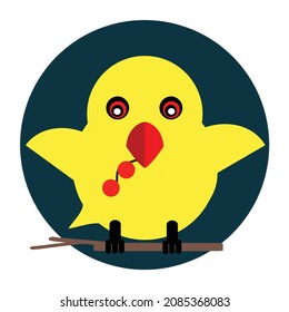 Vector illustration of a cute and beautiful little bird.
