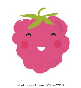 Vector illustration of a cute berry - Strawberry