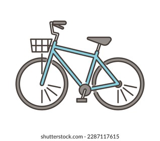 Vector illustration of a cute bicycle.