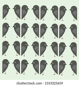 vector illustration of cute birds pattern,textile,background