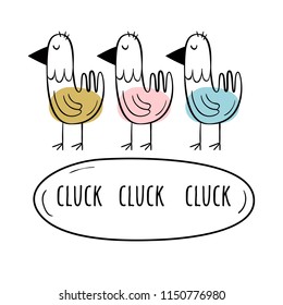 Vector illustration of a Cute birds. Scandinavian motives.