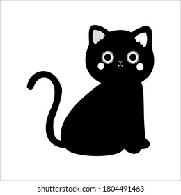 Vektorgrafik, scharfe Schwarze Katze