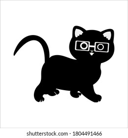 Vector Illustration Cute Black Cat