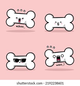 Vektorgrafik süßer Knochenemoji