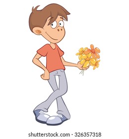 Vector Illustration of Cute Boy