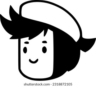 ilustración vectorial de la caricatura de un niño lindo
