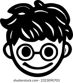 ilustración vectorial de la caricatura de un niño lindo
