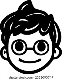 vector illustration of cute boy cartoon
