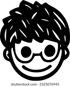 vector illustration of cute boy cartoon