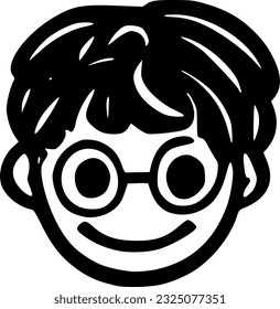 ilustración vectorial de la caricatura de un niño lindo