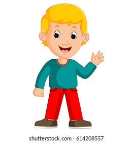 Happy Cute Kid Boy Do Dressing Stock Vector (Royalty Free) 1529301149