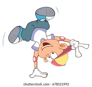 Vector Illustration of a Cute Boy Cartoon Character