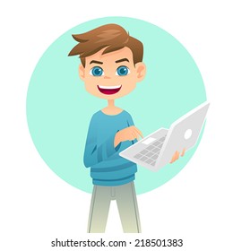 Laptop Cartoon Images, Stock Photos & Vectors | Shutterstock