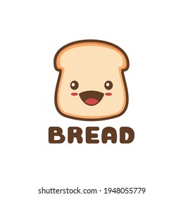 Vector illustration of cute bread food character