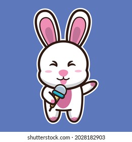 vector illustration of cute bunny 