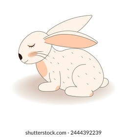 Vector illustration of a cute bunny